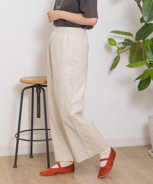 POU DOU DOU（プードゥドゥ）の「＜made in INDIA＞normes とりポケットワイドパンツ（その他パンツ・レディース・カーキ/ブラック/ネイビー/キナリ・3）」の19枚目の写真