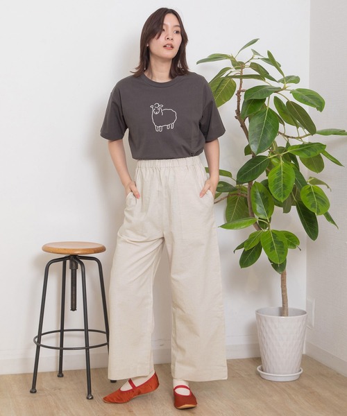 POU DOU DOU（プードゥドゥ）の「＜made in INDIA＞normes とりポケットワイドパンツ（その他パンツ・レディース・カーキ/ブラック/ネイビー/キナリ・3）」の21枚目の写真