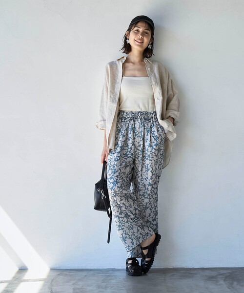 coen(コーエン)の「【RONEL】フラワープリントイージーパンツ(その他パンツ・レディース・グレー/ナチュラル・M/S)」の13枚目の写真