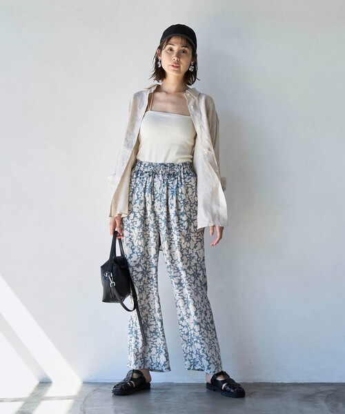 coen(コーエン)の「【RONEL】フラワープリントイージーパンツ(その他パンツ・レディース・グレー/ナチュラル・M/S)」の14枚目の写真