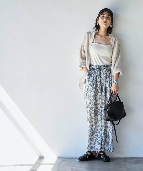 coen(コーエン)の「【RONEL】フラワープリントイージーパンツ(その他パンツ・レディース・グレー/ナチュラル・M/S)」の15枚目の写真