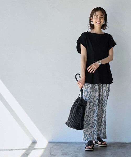 coen(コーエン)の「【RONEL】フラワープリントイージーパンツ(その他パンツ・レディース・グレー/ナチュラル・M/S)」の17枚目の写真