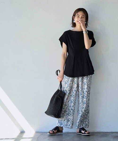 coen(コーエン)の「【RONEL】フラワープリントイージーパンツ(その他パンツ・レディース・グレー/ナチュラル・M/S)」の18枚目の写真