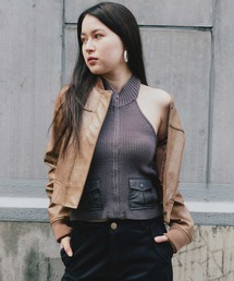 atmos pink Choker Neck Knit Top / アトモスピンク チョーカーネック ニットトップ