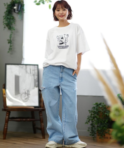 TOY MACHINE(トイ マシーン)の「【ムラサキスポーツ限定】TOY MACHINE/トイマシーン ビックシルエットTシャツ 刺繍 MTMSEST25(Tシャツ/カットソー・レディース・ブラック/ホワイト・M/L/XL)」の7枚目の写真