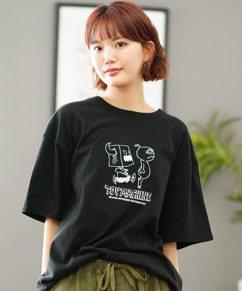 TOY MACHINE(トイ マシーン)の「【ムラサキスポーツ限定】TOY MACHINE/トイマシーン ビックシルエットTシャツ 刺繍 MTMSEST25(Tシャツ/カットソー・レディース・ブラック/ホワイト・M/L/XL)」の10枚目の写真