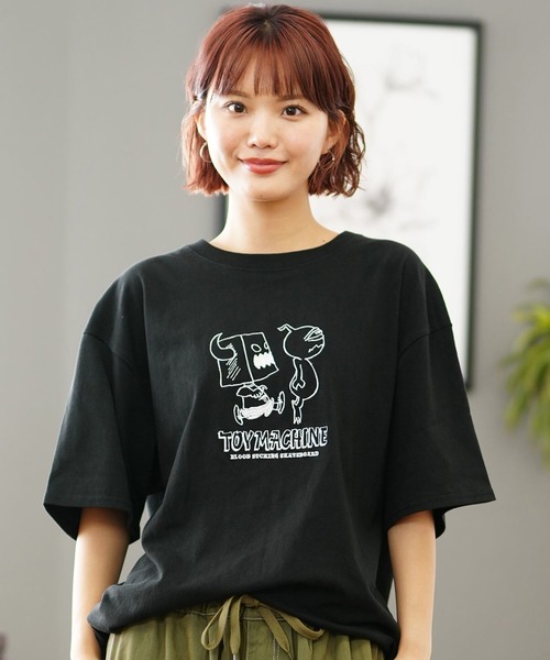 TOY MACHINE(トイ マシーン)の「【ムラサキスポーツ限定】TOY MACHINE/トイマシーン ビックシルエットTシャツ 刺繍 MTMSEST25(Tシャツ/カットソー・レディース・ブラック/ホワイト・M/L/XL)」の11枚目の写真