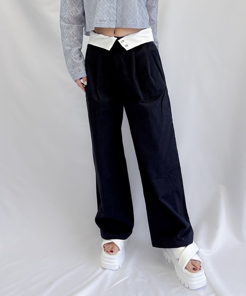 【セール】チノワイドパンツ（チノパンツ）｜ENVYM（アンビー）