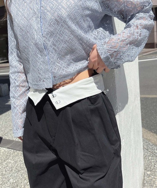 【セール】チノワイドパンツ（チノパンツ）｜ENVYM（アンビー）