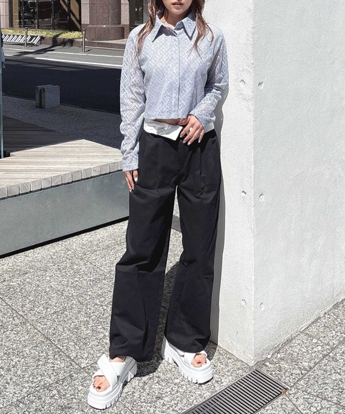 【セール】チノワイドパンツ（チノパンツ）｜ENVYM（アンビー）