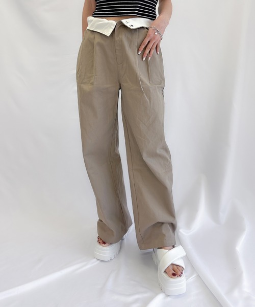 【セール】チノワイドパンツ（チノパンツ）｜ENVYM（アンビー）