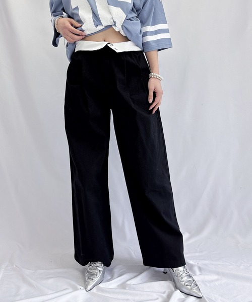 【セール】チノワイドパンツ（チノパンツ）｜ENVYM（アンビー）