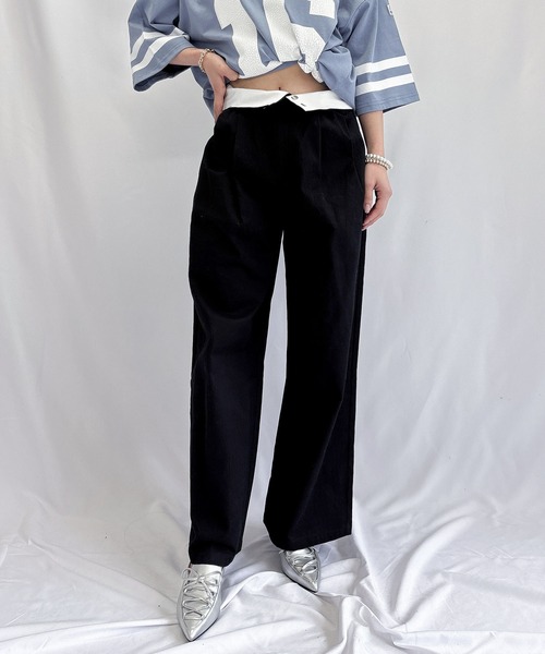【セール】チノワイドパンツ（チノパンツ）｜ENVYM（アンビー）