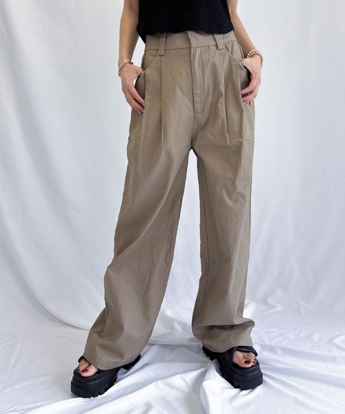 【セール】チノワイドパンツ（チノパンツ）｜ENVYM（アンビー）