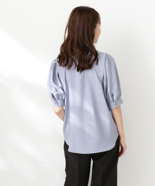 N.（N. Natural Beauty Basic）（エヌエヌナチュラルビューティーベーシック）の「【WEB限定】◆◇ポプリンボリュームスリーブブラウス（シャツ/ブラウス・レディース・ブルー/ブラック/パープル・MEDIUM）」の17枚目の写真