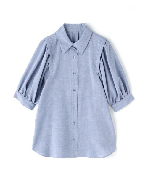 N.（N. Natural Beauty Basic）（エヌエヌナチュラルビューティーベーシック）の「【WEB限定】◆◇ポプリンボリュームスリーブブラウス（シャツ/ブラウス・レディース・ブルー/ブラック/パープル・MEDIUM）」の13枚目の写真