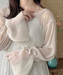 apres jour clair | 【apres jour clair】ラメチュールトップス【ZOZOTOWN限定アイテム】(Tシャツ/カットソー)