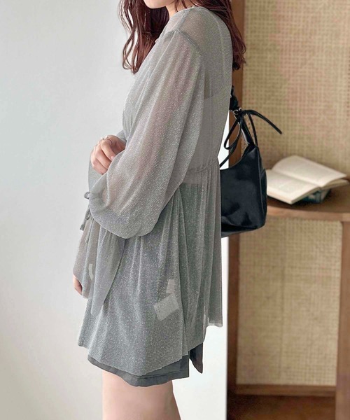 apres jour clair(アプレジュールクレア)の「【apres jour clair】ラメチュールトップス【ZOZOTOWN限定アイテム】(Tシャツ/カットソー・レディース・ピンクベージュ/アイボリー/グレー/シルバー・フリー/X-LARGE)」の20枚目の写真