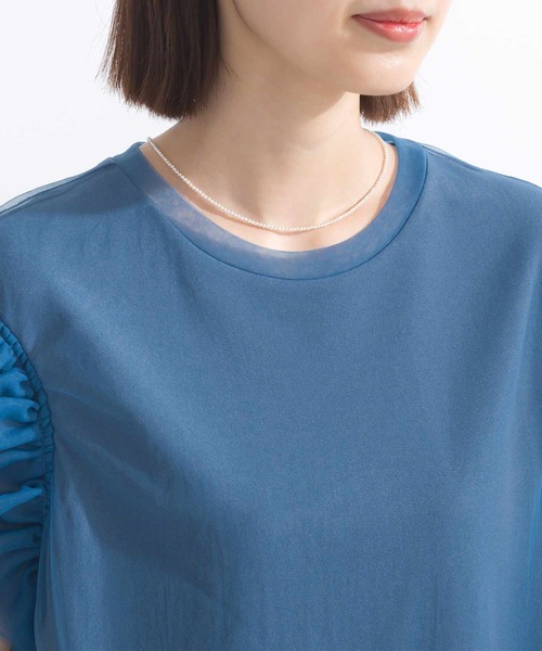 PICCIN（ピッチン）の「【WEB限定】チュールフリルトップス（Tシャツ/カットソー・レディース・ブラック/ブルー・M）」の12枚目の写真