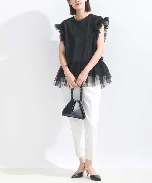 PICCIN（ピッチン）の「【WEB限定】チュールフリルトップス（Tシャツ/カットソー・レディース・ブラック/ブルー・M）」の22枚目の写真