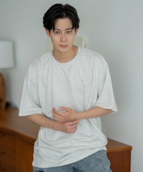 SIDEWAY STANCE(サイドウェイスタンス)の「【SIDEWAY STANCE】無地 半袖Tシャツ(Tシャツ/カットソー・メンズ・オートミール/パープル/ブラック/カーキ/ホワイト/ダークブルー/レッド/アッシュ・SMALL/MEDIUM/LARGE/X-LARGE)」の4枚目の写真