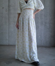 gina tricot（ジーナトリコ）の「Smock maxi skirt（スカート）」
