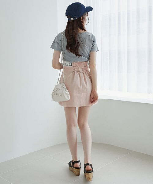MAJESTIC LEGON(マジェスティックレゴン)の「ウエストロゴカーゴミニスカパン(カーゴパンツ・レディース・ブラック/オフホワイト/ピンク・MEDIUM)」の22枚目の写真