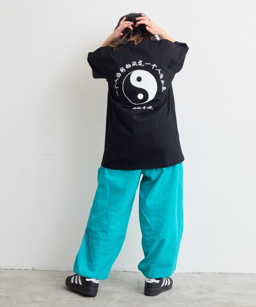 BOKU HA TANOSII(ボク ハ タノシイ)の「【BOKU HA TANOSII】別注陰陽Tシャツ/おとな(Tシャツ/カットソー・レディース・ホワイト/ブラック・170cm)」の11枚目の写真