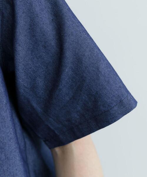 ITEMS URBANRESEARCH（アイテムズ アーバンリサーチ）の「TCインディゴ レギュラーカラー半袖シャツ（シャツ/ブラウス・メンズ・ライトブルー/ネイビー/ブルー・LARGE/MEDIUM）」の17枚目の写真