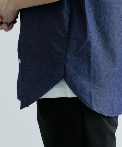 ITEMS URBANRESEARCH（アイテムズ アーバンリサーチ）の「TCインディゴ レギュラーカラー半袖シャツ（シャツ/ブラウス・メンズ・ライトブルー/ネイビー/ブルー・LARGE/MEDIUM）」の18枚目の写真