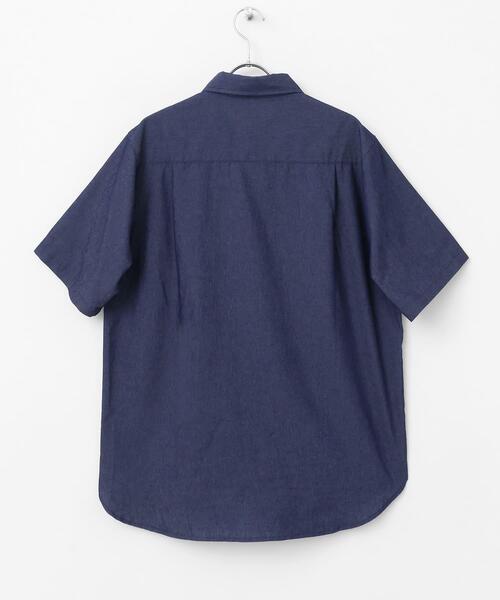 ITEMS URBANRESEARCH（アイテムズ アーバンリサーチ）の「TCインディゴ レギュラーカラー半袖シャツ（シャツ/ブラウス・メンズ・ライトブルー/ネイビー/ブルー・LARGE/MEDIUM）」の21枚目の写真