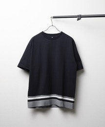 《ジャガードリブ》　ショートスリーブTシャツ