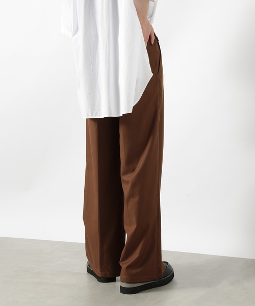 SETUP7（セットアップセブン）の「【SETUP7】オーバーワイドタックスラックスパンツ SCCH364（スラックス・メンズ・ブラック/ブラウン・M/L/XL）」の13枚目の写真