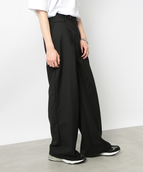 SETUP7（セットアップセブン）の「【SETUP7】オーバーワイドタックスラックスパンツ SCCH364（スラックス・メンズ・ブラック/ブラウン・M/L/XL）」の7枚目の写真