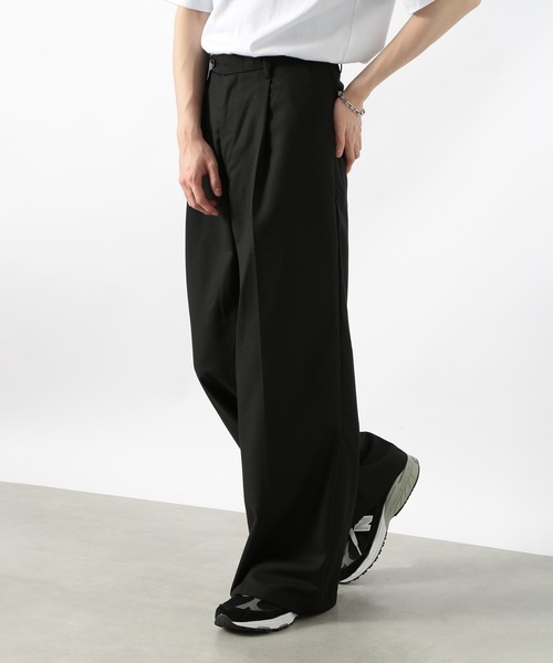 SETUP7（セットアップセブン）の「【SETUP7】オーバーワイドタックスラックスパンツ SCCH364（スラックス・メンズ・ブラック/ブラウン・M/L/XL）」の8枚目の写真