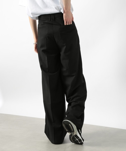 SETUP7（セットアップセブン）の「【SETUP7】オーバーワイドタックスラックスパンツ SCCH364（スラックス・メンズ・ブラック/ブラウン・M/L/XL）」の6枚目の写真