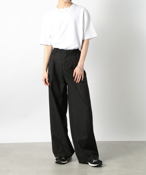 SETUP7（セットアップセブン）の「【SETUP7】オーバーワイドタックスラックスパンツ SCCH364（スラックス・メンズ・ブラック/ブラウン・M/L/XL）」の5枚目の写真