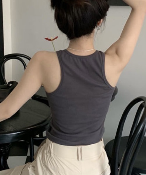 刺繍入りサスペンダータンクトップ（タンクトップ）｜Vipoa（ヴィポア