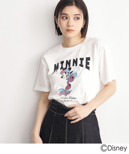 Disney(ディズニー)の「◆【ミッキーマウス&ミニーマウス】みんなでお揃い_Tシャツ(Tシャツ/カットソー・レディース・アイボリー系/チャコール・12/13)」の9枚目の写真