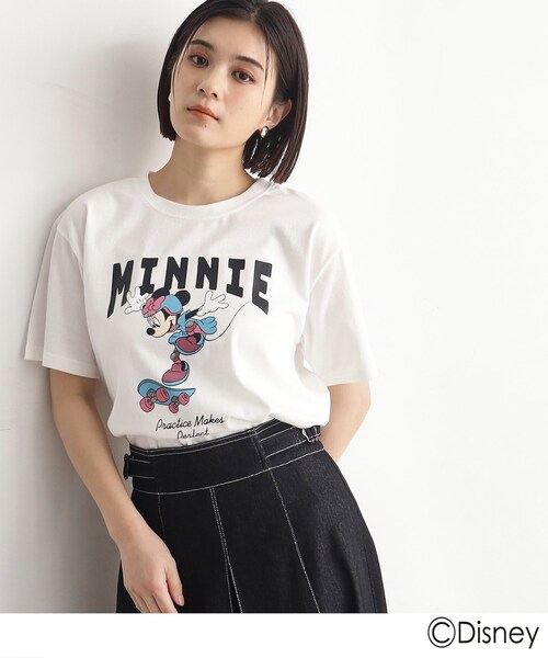 Disney(ディズニー)の「◆【ミッキーマウス&ミニーマウス】みんなでお揃い_Tシャツ(Tシャツ/カットソー・レディース・アイボリー系/チャコール・12/13)」の8枚目の写真
