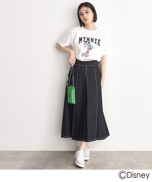 Disney(ディズニー)の「◆【ミッキーマウス&ミニーマウス】みんなでお揃い_Tシャツ(Tシャツ/カットソー・レディース・アイボリー系/チャコール・12/13)」の7枚目の写真