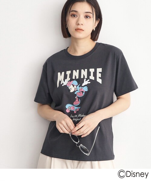 Disney(ディズニー)の「◆【ミッキーマウス&ミニーマウス】みんなでお揃い_Tシャツ(Tシャツ/カットソー・レディース・アイボリー系/チャコール・12/13)」の16枚目の写真