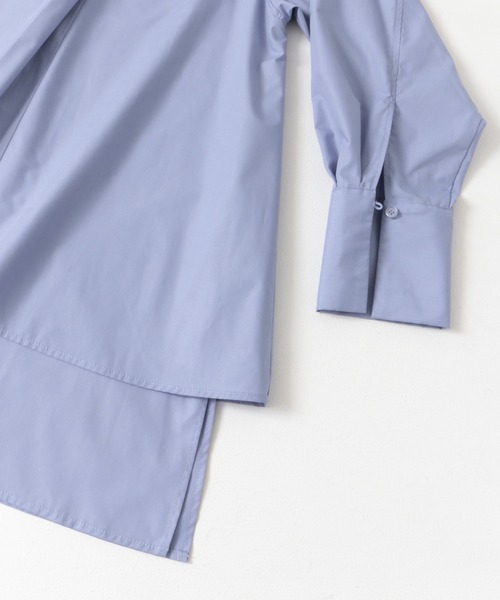 KBF(ケイビーエフ)の「ヘムタックミニシャツワンピース(ワンピース・レディース・ブルー系その他/オフホワイト/チャコールグレー・ONE)」の4枚目の写真