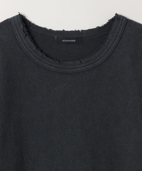 JEANASIS(ジーナシス)の「パワショルブリーチプルオーバーSS/137568(Tシャツ/カットソー・レディース・オフホワイト/ブラック/グレー・FREE)」の11枚目の写真