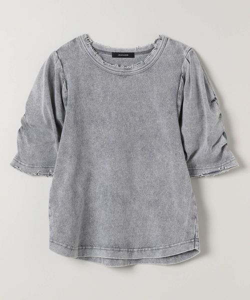 JEANASIS(ジーナシス)の「パワショルブリーチプルオーバーSS/137568(Tシャツ/カットソー・レディース・オフホワイト/ブラック/グレー・FREE)」の18枚目の写真