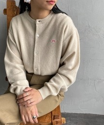 [DANTON/ダントン] ワンポイントロゴ クルーネックニットカーディガン