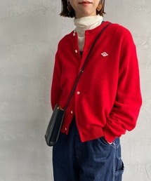 [DANTON/ダントン] ワンポイントロゴ クルーネックニットカーディガン
