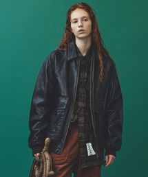 fidelity フィデリティー aging goat leather a2 FIDELITY/フィデリティ】AGING GOAT LEATHER A-2 JACKET (Black)