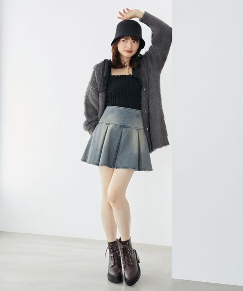 MAJESTIC LEGON(マジェスティックレゴン)の「レースアップショートブーツ(ブーツ・レディース・ブラウン/アイボリー/ブラック・X-LARGE/LARGE/MEDIUM/SMALL)」の17枚目の写真