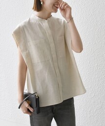 SHIPS any | *SHIPS any:〈洗濯機可能〉コットン リネン フレンチスリーブ ポケット シャツ(シャツ/ブラウス)